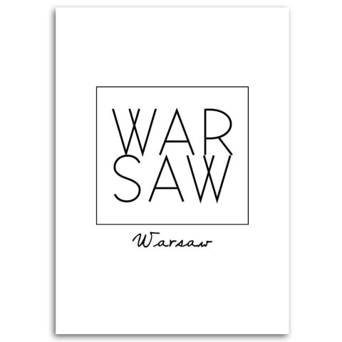 Obraz na płótnie, Napis Warszawa - 40x60