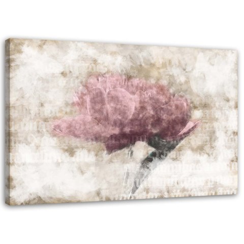 Obraz na płótnie, Abstrakcyjne kwiaty Shabby Chic - 90x60