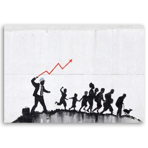 Obraz na płótnie, Banksy Ekomoniczna polityka - 100x70