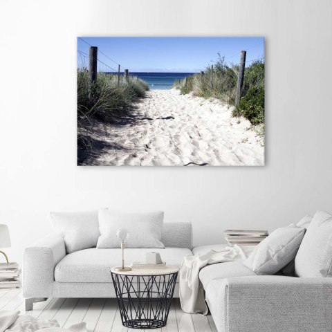 Obraz na płótnie, Ścieżka przez wydmy na plażę - 120x80