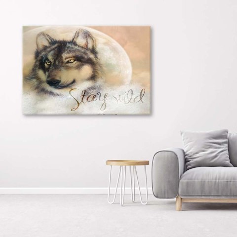 Obraz na płótnie, Wilk Zwierzeta Stay Wild - 120x80