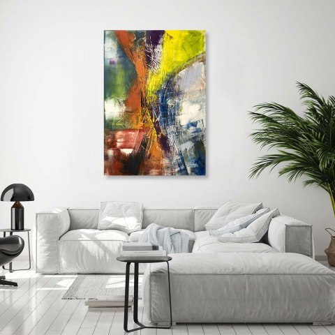 Obraz na płótnie, Abstrakcja Feeria barw - 40x60