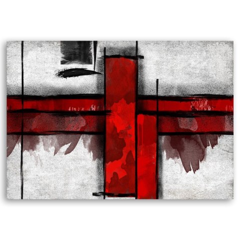 Obraz na płótnie, Czerwone prostokąty abstrakcja - 60x40