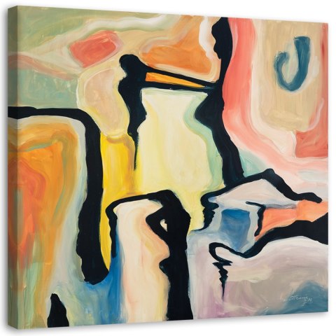 Obraz na płótnie, Pastelowa abstrakcja - 30x30