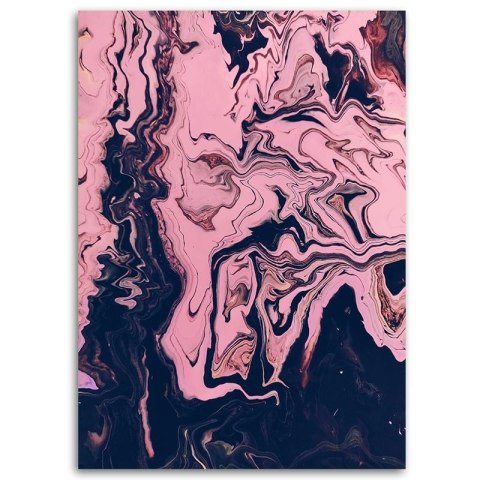 Obraz na płótnie, Abstrakcja malowana w różu - 40x60