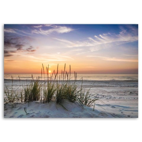 Obraz, Zachodzące słońce na plaży - 90x60