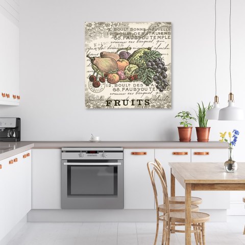 Obraz na płótnie, Owoce vintage - 30x30