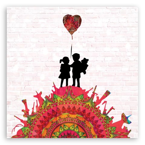 Obraz na płótnie, Banksy Dzieci na broni - 60x60