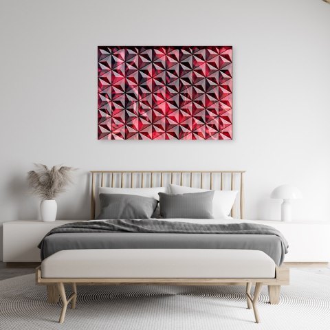Obraz na płótnie, Czerwona geometria - 100x70
