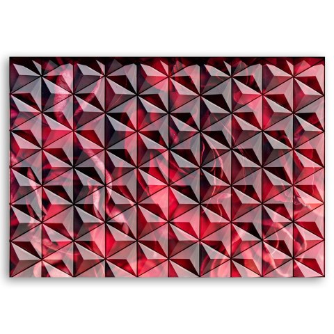 Obraz na płótnie, Czerwona geometria - 100x70