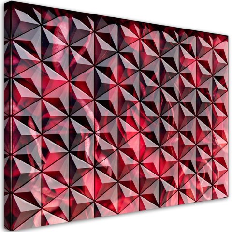 Obraz na płótnie, Czerwona geometria - 120x80
