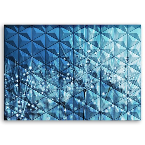 Obraz na płótnie, Dmuchawiec w kroplach rosy - 90x60
