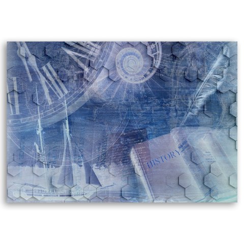 Obraz na płótnie, Abstrakcja niebieska - 100x70