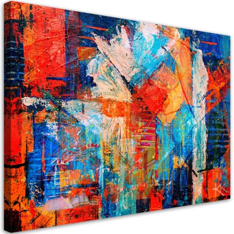 Obraz, Pomarańczowa abstrakcja ręcznie malowana - 60x40