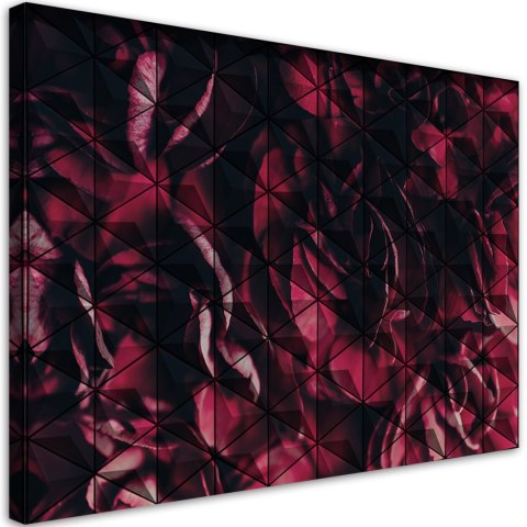 Obraz na płótnie, Czerwona abstrakcja geometryczna - 60x40