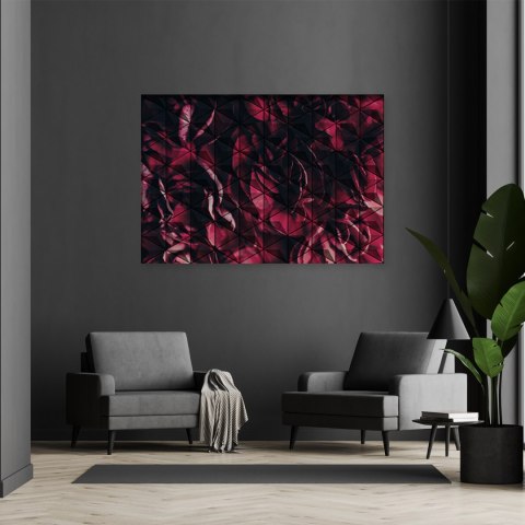 Obraz na płótnie, Czerwona abstrakcja geometryczna - 60x40