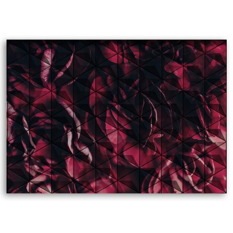 Obraz na płótnie, Czerwona abstrakcja geometryczna - 90x60