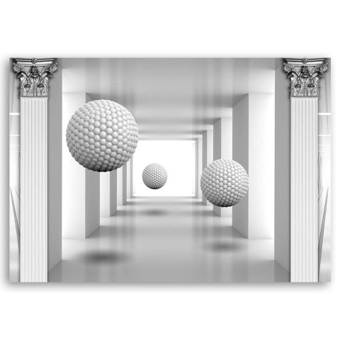 Obraz na płótnie, Kule w tunelu geometria 3D - 100x70
