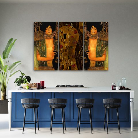 Obraz 3 częściowy na płótnie, Judyta z głową Holofernesa - 60x40