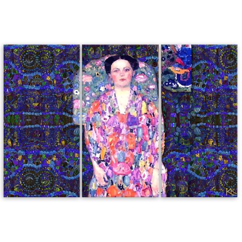 Obraz trzyczęściowy na płótnie, Portret Eugenia Primaves - 60x40