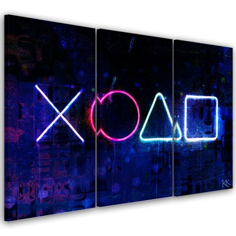 Obraz trzyczęściowy na płótnie, Przyciski do kontrolera - 120x80