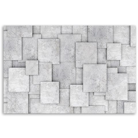 Obraz na płótnie, Geometryczna abstrakcja z betonu - 120x80