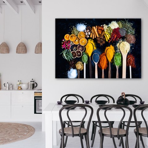 Obraz na płótnie, Zioła przyprawy do kuchni - 100x70