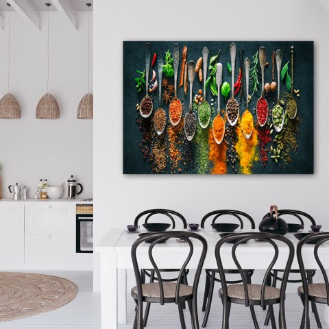 Obraz na płótnie, Zioła przyprawy do kuchni - 60x40