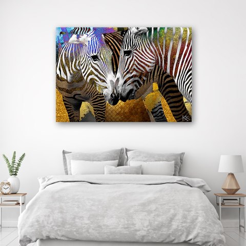 Obraz, Abstrakcyjne zebry zwierzęta - 100x70
