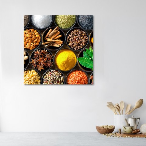 Obraz, Kuchenne przyprawy - 60x60