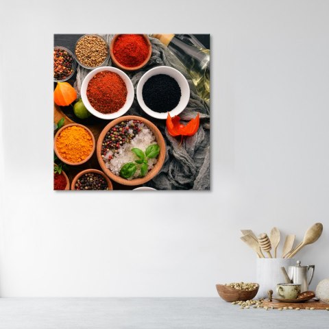 Obraz na płótnie, Aromatyczne przyprawy do kuchni - 30x30