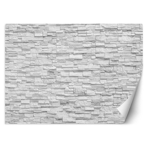 Fototapeta, Mur z białych kamieni - 250x175