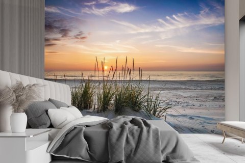 Fototapeta, Zachód słońca na plaży - 100x70