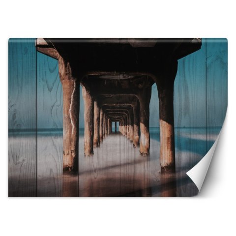 Fototapeta, Tunel drewniany pod molo - 150x105
