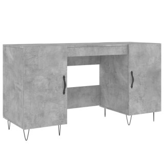 Biurko, szarość betonu, 140x50x75 cm, materiał drewnopochodny