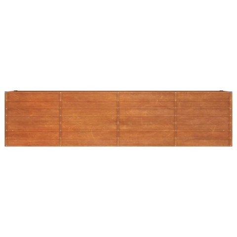Podwyższona donica, rdzawa, 320x80x77 cm, stal kortenowska
