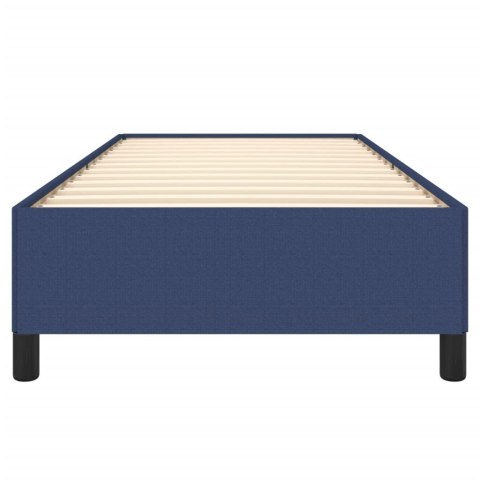 Rama łóżka, niebieska, 90 x 200 cm, tapicerowana tkaniną