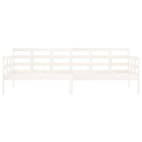 Łóżko dzienne, białe, lite drewno sosnowe, 80x200 cm
