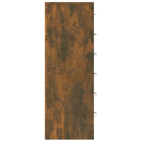 Komoda z 6 szufladami, przydymiony dąb, 50x34x96 cm