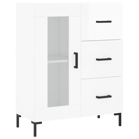 Szafka, biała, połysk, 69,5x34x90 cm, materiał drewnopochodny