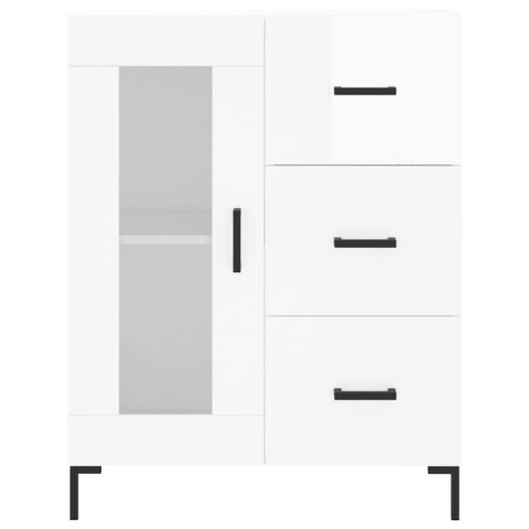 Szafka, biała, połysk, 69,5x34x90 cm, materiał drewnopochodny