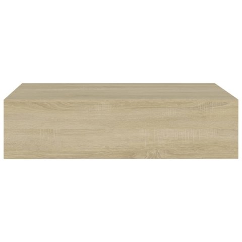 Półki ścienne z szufladą, 2 szt., dąb, 40x23,5x10 cm, MDF