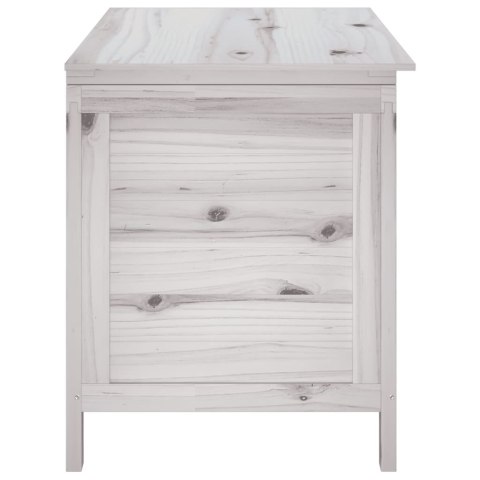 Skrzynia ogrodowa, biała, 99x49,5x58,5 cm, lite drewno jodłowe