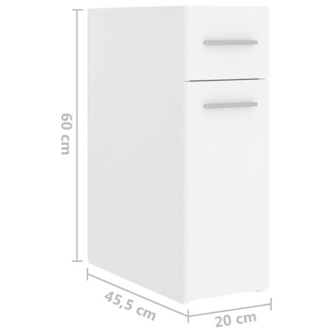 Szafka apteczna, biała, 20x45,5x60 cm, materiał drewnopochodny