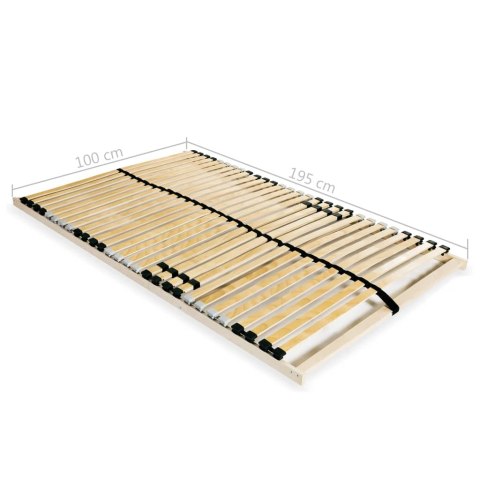 Stelaż do łóżka z 28 listwami, 7 stref, 100 x 200 cm