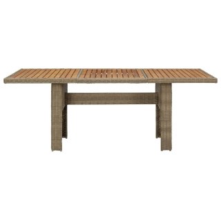 Stół ogrodowy, brązowy, 200x100x74 cm, rattan PE