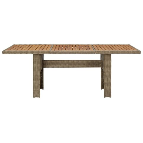 Stół ogrodowy, brązowy, 200x100x74 cm, rattan PE