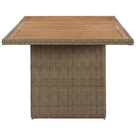 Stół ogrodowy, brązowy, 200x100x74 cm, rattan PE