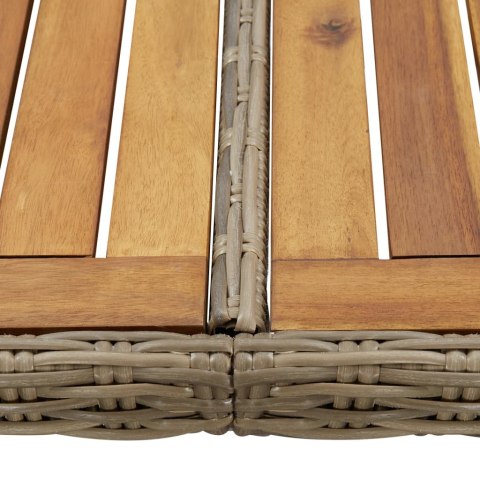 Stół ogrodowy, brązowy, 200x100x74 cm, rattan PE