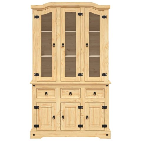 Kredens Corona, miodowy, 112x43x196 cm, lite drewno sosnowe